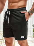 New Mens Lace-up Drawstring Shorts Summer Corduroy Sports Short Pants Mens Clothing