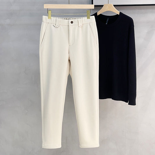 New Mens Warm Woolen Casual Pants For Men