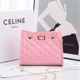 Women PU Mini Chain Shoulder Bags Rhombus Sewing Small Square Bags For Women