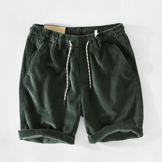 Men's Shorts Casual Corduroy Drawstring Lightweight Summer Beach Shorts