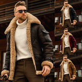 Mens Winter Military Fleece Warm Full Collar Jacket