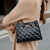Women PU Mini Chain Shoulder Bags Rhombus Sewing Small Square Bags For Women