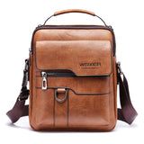 Men's Faux Leather Flaps Crossbody Messenger One Shoulder Bag