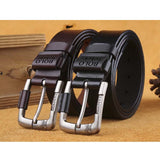 Mens Creative Leather Belt Cowhide Belt Pin Buckle Belt
