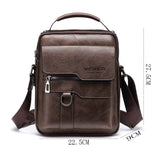Men's Faux Leather Flaps Crossbody Messenger One Shoulder Bag