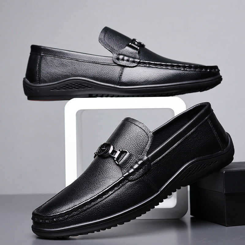 Men's Leather Casual Slip on Loafers Driving Walking Shoes