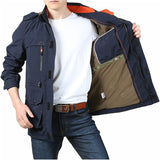 Mens Jacket Autumn Outdoor Breathable Windbreaker Men's Hooded Bomber Casual