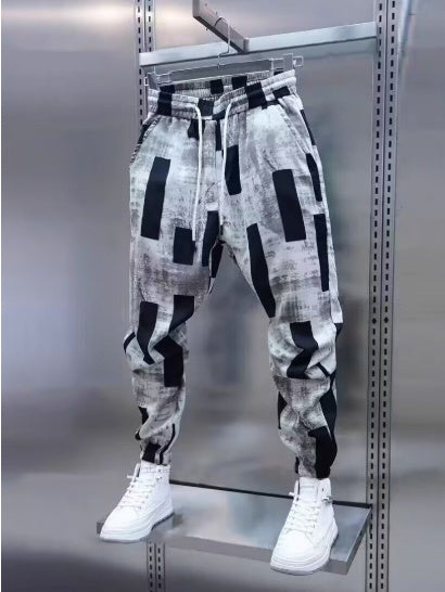 New Fashion Mens Printing Trouser Men Loose Casual Trousers