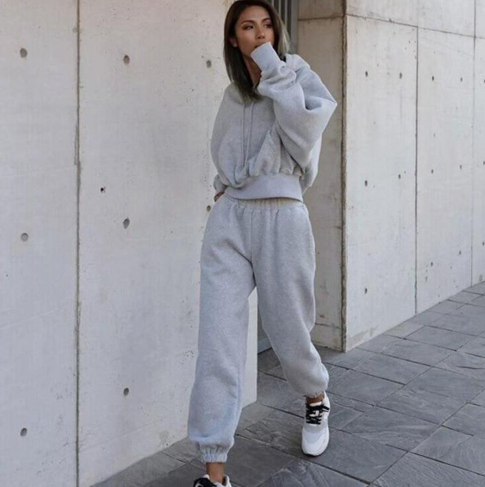 Womens 2 Piece Outfits Lounge Hoodie Sweatsuit Sets Oversized Sweatshirt Baggy Fall Fashion Sweatpants