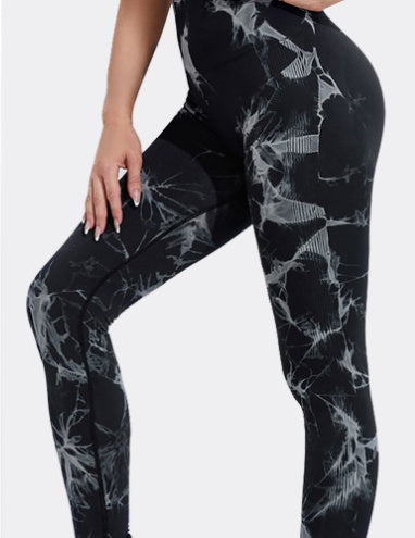 New TIE DIE Seamless HIGHWAISTED Workout Leggings Butt Lifting YOGA GYM NEW!