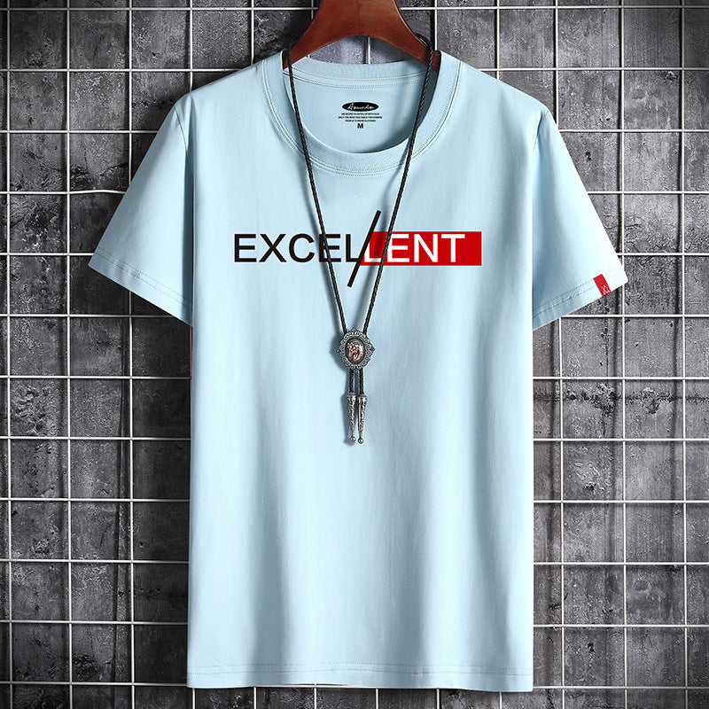 Mens Fashion Cotton Summer Men's Short-sleeved T-shirt Bottoming Shirt Top Clothes For Men