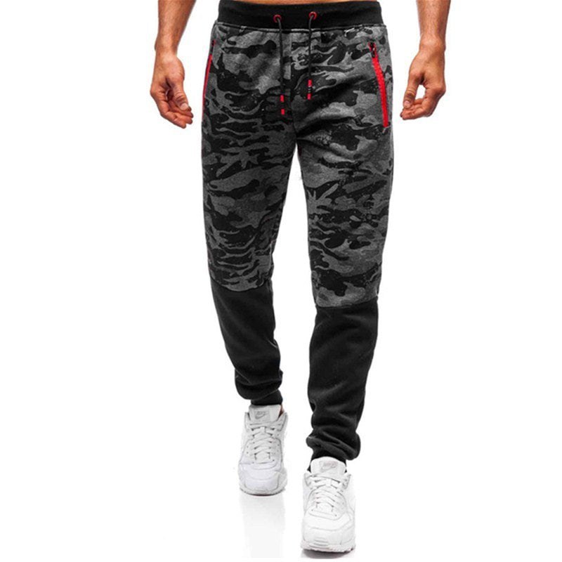 New Fashion Mens -fit Trousers With Camouflage Lace-up Trousers For Men
