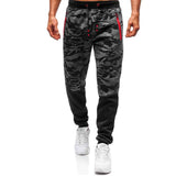 New Fashion Mens -fit Trousers With Camouflage Lace-up Trousers For Men
