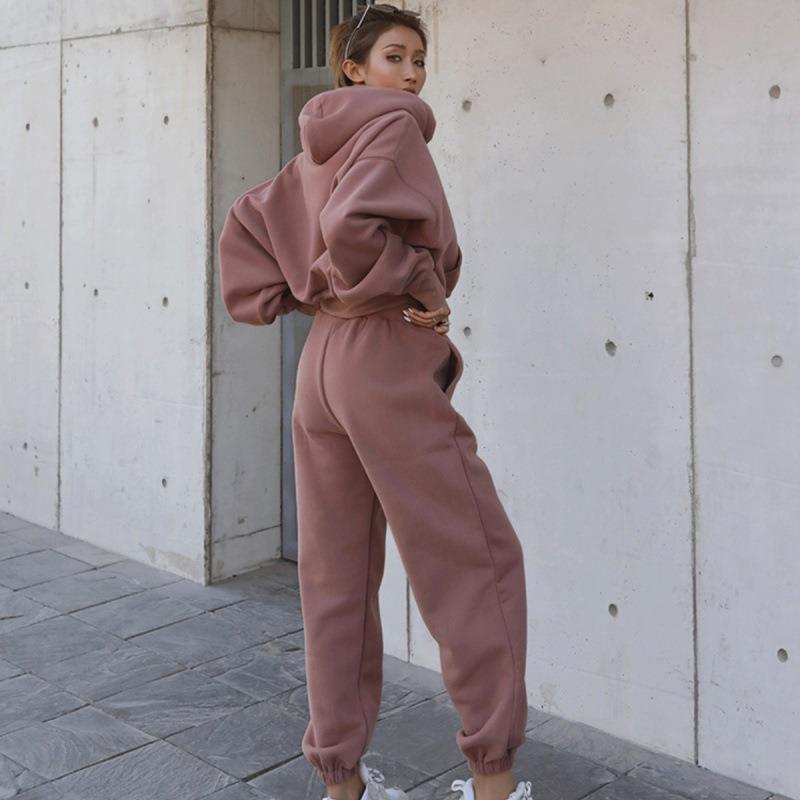 Womens 2 Piece Outfits Lounge Hoodie Sweatsuit Sets Oversized Sweatshirt Baggy Fall Fashion Sweatpants