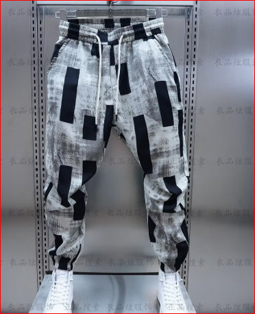 New Fashion Mens Printing Trouser Men Loose Casual Trousers