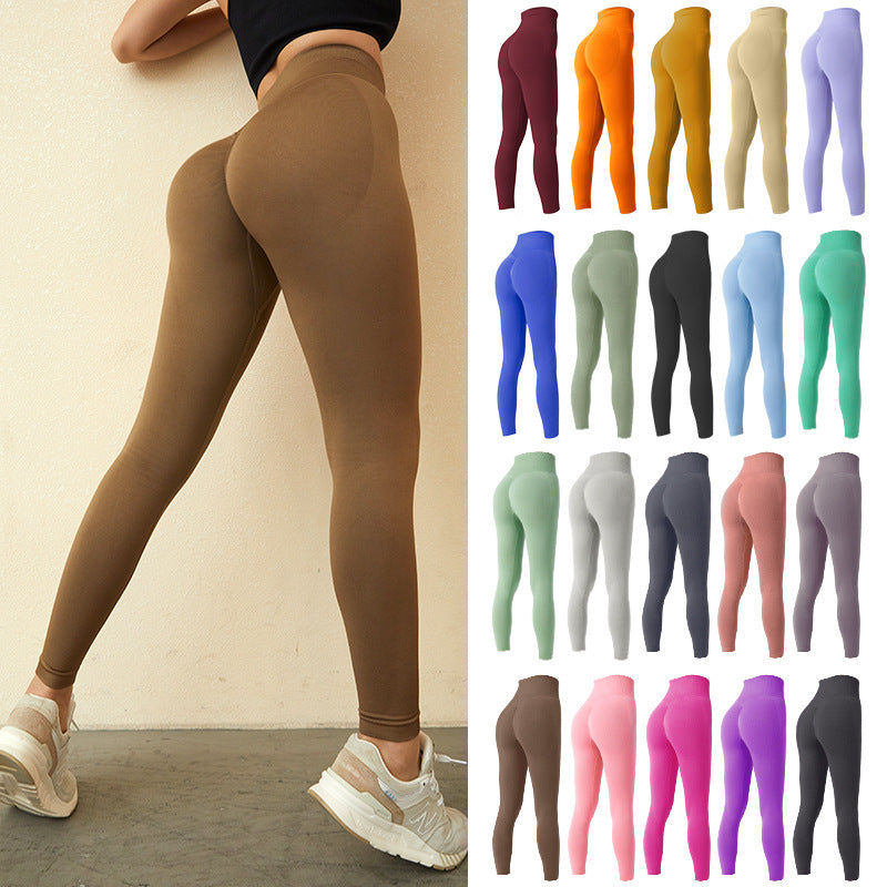 Womens Seamless Leggings Yoga Pants Tummy Control Workout Running Yoga Leggings