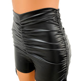 Women's Casual Faux Leather High Waisted Flexible Club Party Disco Sexy Shorts