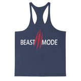 Mens Summer Cotton Fitness Muscle Men's Thin Shoulder Strap I-print Halter Vest