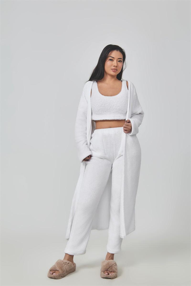 Cozy Pajama Set, 3 Piece Lounge Set, Cute Loungewear, Matching Warm Suit Sets