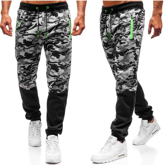 New Fashion Mens -fit Trousers With Camouflage Lace-up Trousers For Men