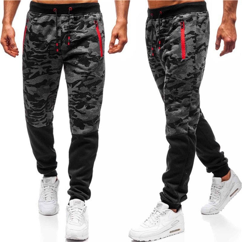 New Fashion Mens -fit Trousers With Camouflage Lace-up Trousers For Men
