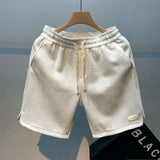 Men's Summer Shorts Jogging Bottom Casual Wave Pattern Drawstring Gym Pants
