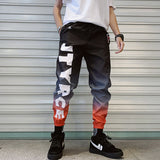 New Mens Fashion Trendy Gradient Color Trousers Men