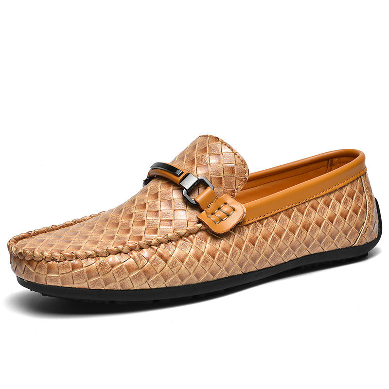 Classic Men's Leather Driving Loafer Casual Snakeskin Business Shoes Party Wedding Shoes